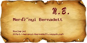 Merényi Bernadett névjegykártya