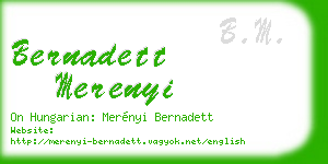 bernadett merenyi business card